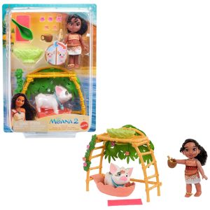 Playset Fun com Pua Disney Moana 2 com 10 Acessórios Mattel.