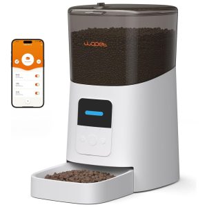 Comedouro Automático 6L para Cães e Gatos Controle por App WOPET Branco