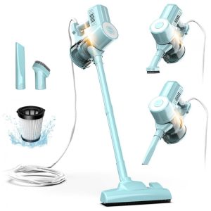 Aspirador de Pó Roomie Tec 450W Leve 2 em 1 com Sucção Poderosa Filtro HEPA sem Saco Capacidade de Pó Grande Cabo de 6m Ideal para Pisos