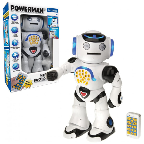 LEXiBOOK Powerman: Robô Interativo para Crianças, Dança, Canta, Conta Histórias, Quiz de Matemática,