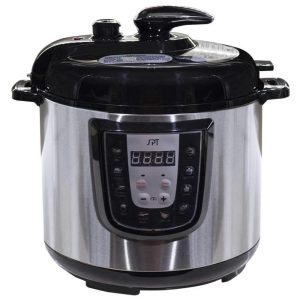 Panela de Pressão Elétrica 6L em Aço Inoxidável com 10 Predefinições 110V SPT EPC14D Prata