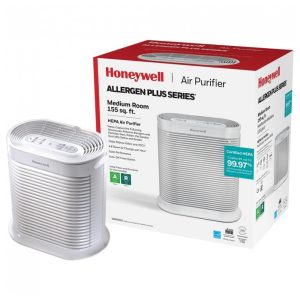 Purificador de ar AllergenPlus HEPA. Redutor de Alergénios Aerotransportados para Salas Médias. Reduz alérgenos. Fumaça