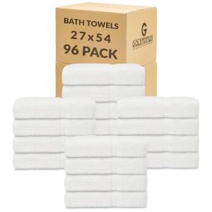 Jogo de Toalhas Ultra Macias e Absorventes com 96 Peças em Material 100% Algodão Fiado GOLD TEXTILES Branco
