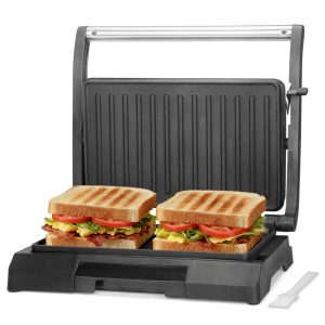 Mini Sanduicheira Panini Press Baker's Friend Aço Inox 2 Fatias 800W 120V