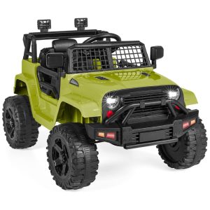 Caminhão Elétrico Infantil Best Choice Products 12V com Controle Remoto Parental Suspensão Pneumática Luzes de LED Porta AUX - Verde