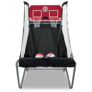 Basquete Eletrônico Pop-A-Shot Dual Shot para Casa com Sensor Infravermelho e 16 Modos de Jogo Inclui 7 Bolas e Design Dobrável.