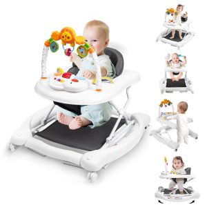 5 em 1 Baby Walker. Caminhantes de bebê para meninos meninas de 6 a 18 meses. Walker de atividade dobrável. Caminhocas