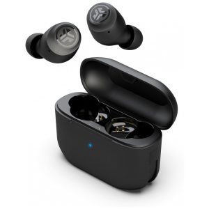 Fones de Ouvido Bluetooth com Estojo de Carregamento e Resistência ao Suor IPX4 JLab Go Air Pop Preto