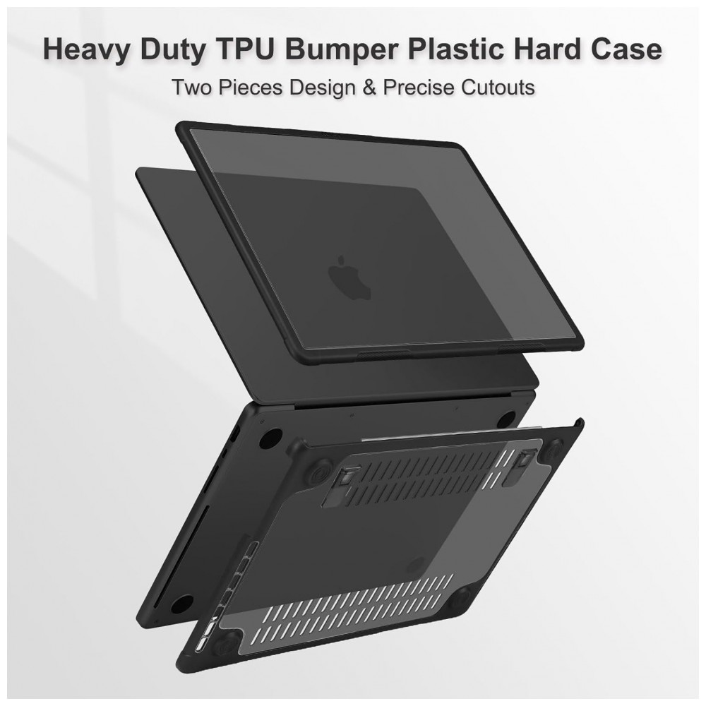 MOSISO Capa Rígida Heavy Duty para MacBook Pro 16" 2025-2021 com Kickstand, Teclado, Tela e USB-C, Preto - Imagem 4