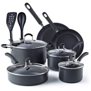 Conjunto de Panelas Antiaderentes 12 Peças COOK N HOME 02597 Preto