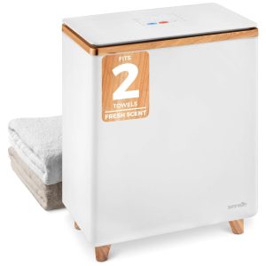 Aquecedor de toalhas retangular de luxo - aquecedor de banheiro spa com fragrância personalizada. Desligamento