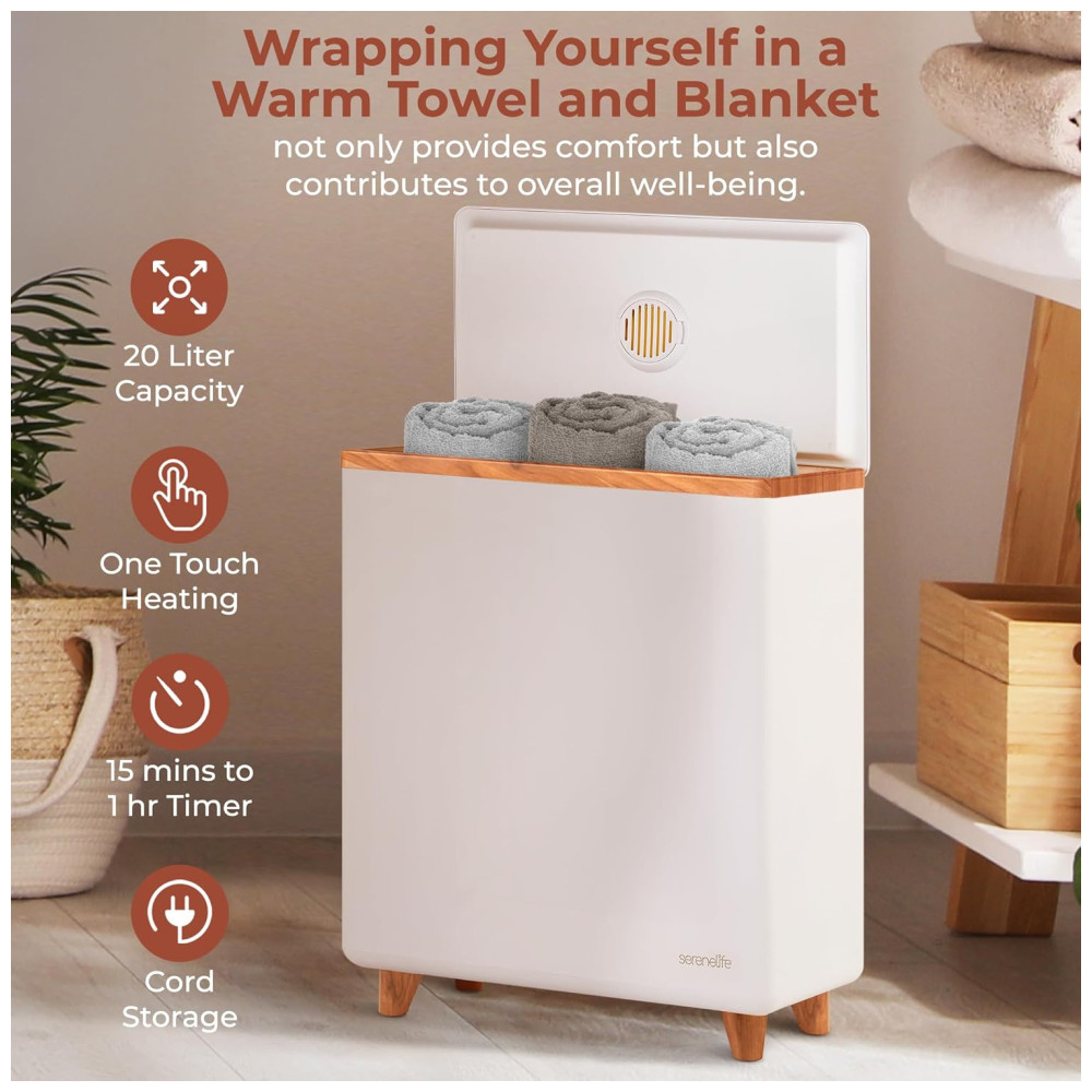 Aquecedor de toalhas retangular de luxo - aquecedor de banheiro spa com fragrância personalizada. Desligamento - Imagem 6