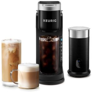 Máquina de Café 12L com Lattes Quentes ou Gelados e 3 Tipos de Tamanho 250mL a 350mL 110V 1000W Keurig Preta