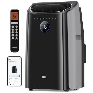 Ar-condicionado Portátil Dreo Unidade de 12.000 BTU para Quarto com Refrigeração sem Drenagem Silencioso 46dB Controle por App por Voz Temporizado