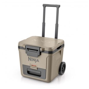 Caixa Térmica com Rodas Ninja FrostVault 28 L Bege Gaveta Dry Zone Isolada