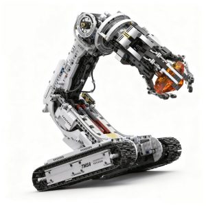 Kit STEM Braço Robótico Sobre Esteiras UNCLE BRICK com 1468 Peças Controle Remoto e APP para Crianças a Partir de 8 Anos