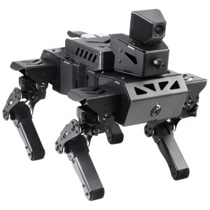 Robô Cão Programável XiaoR Geek Ai Advanced Kit com Controle Remoto ou APP e Câmera para Adolecentes e Adultos Preto