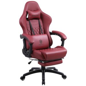 Dowinx Cadeira de Escritório Gamer Giratório e Reclinável com Apoio para Lombar Vermelho