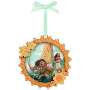 Enfeite de Natal Hallmark Keepsake 2025 Disney Moana Navegando Artesanato em Papel Presente para Fãs da Disney Moana