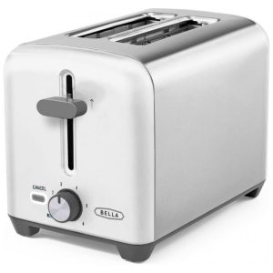 Torradeira Elétrica 2 Fatias com 6 Níveis de Tostagem e Bandeja de Migalhas Removível 110V 750W BELLA Branca