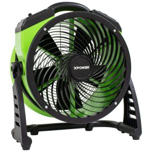 Ventilador Industrial XPOWER FC-250D Verde Motor DC Escovado Velocidade Variável Timer 3 horas 33 cm 1560 CFM 110V