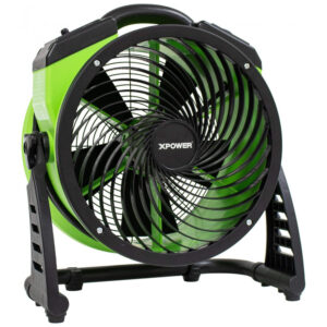 Ventilador Industrial XPOWER FC-250D Verde Motor DC Escovado Velocidade Variável Timer 3 horas 33 cm 1560 CFM 110V