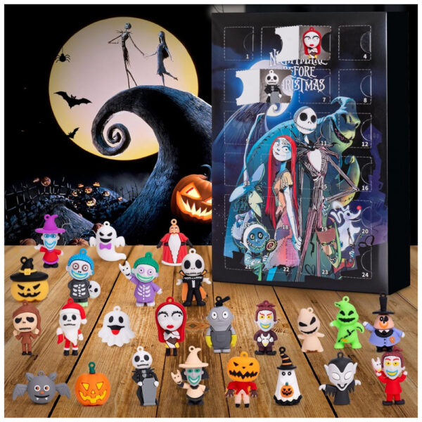 Calendário de Advento de Halloween 2025 com 24 Colecionáveis para Crianças, Adultos e Adolescentes - Presentes e Decorações de Halloween em Azul