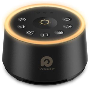 Máquina de Ruído para Dormir 24 Sons com Luz Ambiente Programável 110v DREAMEGG Preto