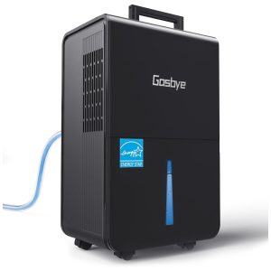 Desumidificador Gasbye DryPrime-50-B: Eficiente Potente e Silencioso para Ambientes Grandes - Certificado Energy Star 2024 Autorestart - Preto