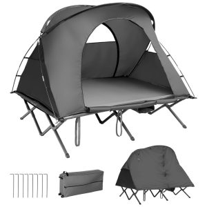 Barraca Suspensa Portátil para Acampamento Camping TANGKULA 10152tent Cinza