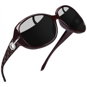 Óculos de Sol Feminino com Proteção UV Joopin A24 Roxo e Cinza