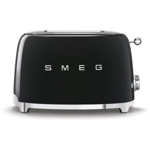 Torradeira Elétrica 4 Fatias em Aço Inoxidável 110V Smeg Preta