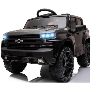 Little Brown Box Carro Carrinho Elétrico 1 Assento 12V com Luzes de LED e Controle Remoto Preto