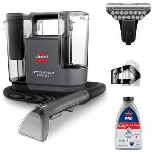 Extratora e Higiniezadora de Carpetes e Estofados Sem Fio com 2 Modos de Limpeza e Sucção Poderosa BISSELL Preto