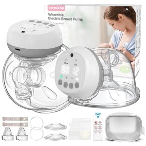 Bomba Tira Leite com 12 Níveis 3 Modos Controle Remoto e Tela LCD 2Un Totmizby Cinza