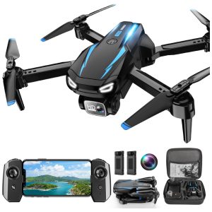 Drone FPV com Câmera 1080P HD para Crianças Adultos e Iniciantes Motor Sem Escova Pairar Estável Gestos Selfie e Waypoint Fly Preto e Azul