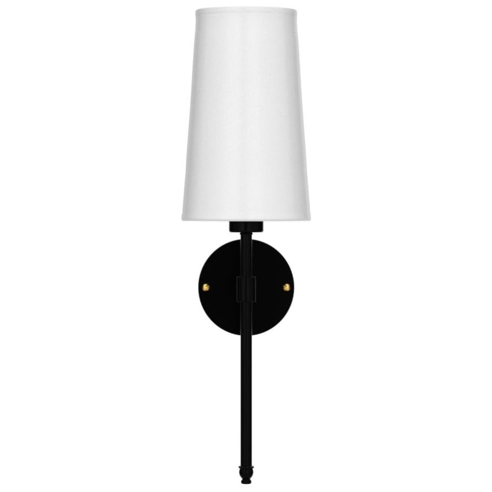 Conjunto de Luminária de Parede Elegância e Qualidade em sua Casa com 2 Peças Estilo Moderno Controle Remoto e Abajur de Tecido Branco YHCDLAMP Preta - Imagem 4