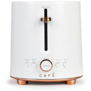 Café Torradeira Elétrica de 2 Fatias com 8 Níveis de Tostagem e Função Bagel Branca 110v CAFE C9TMA2S4PW3 Branco