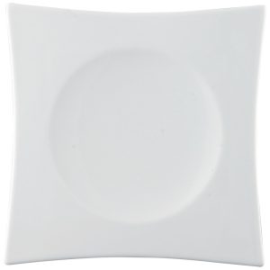 Prato Decorativo de 20 cm Estilo Moderno com Formato Quadrado e Material de Porcelana Rosenthal Branco
