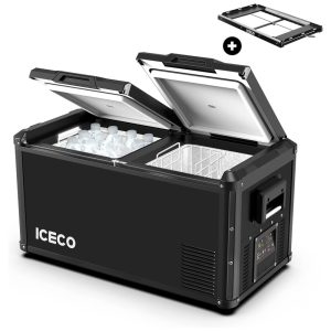 VL45 Cooler Geladeira Elétrica Automotiva 45L Portátil 12 24V DC 100 240V AC ICECO Preto