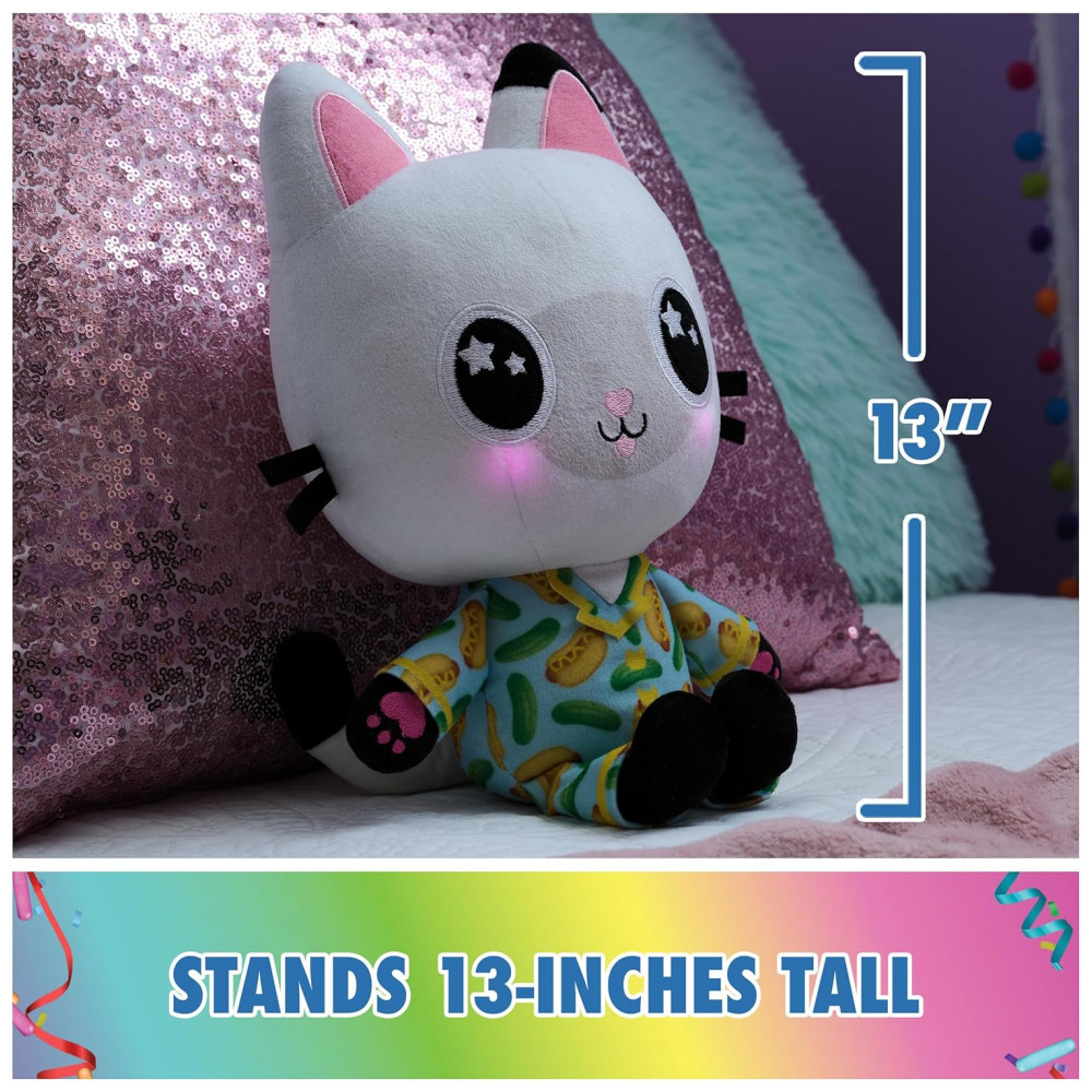 Pelúcia Gatinho Pandy Paws da Casa de Bonecas da Gabby, 13 Polegadas com Bochechas que Acendem, Gabby's Dollhouse - Imagem 4