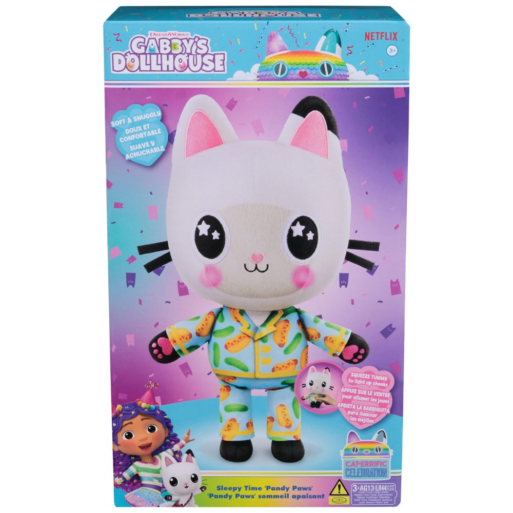 Pelúcia Gatinho Pandy Paws da Casa de Bonecas da Gabby, 13 Polegadas com Bochechas que Acendem, Gabby's Dollhouse - Imagem 7