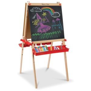 Lousa Infantil com Cavalete Quadro Negro ou Magnético e Apagador para Crianças Acima de 3 Anos Melissa & Doug