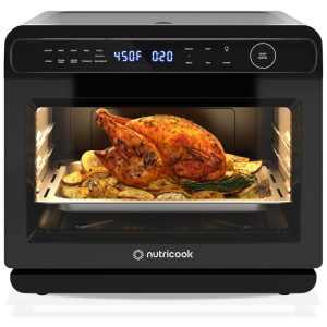 Forno Elétrico 11 em 1 com Capacidade de 23L Material de Aço Inoxidável e Visor Digital 110V 1600W Nutricook Preto