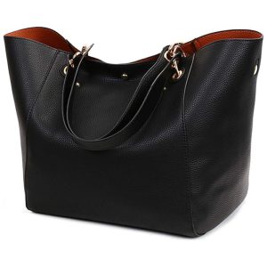 Pahajim Bolsa Feminina de Ombro em Couro Sintético e com Grande Capacidade Azul