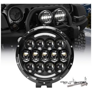 Farol de Milha LED 105W com Suporte de Montagem Ajustável Jeep Wrangler Off Road 4WD Truck SUV UTV ATV
