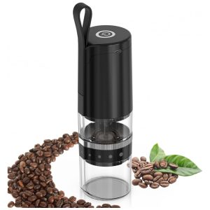 Moedor de Café Elétrico Portátil Ajustável com 5 Configurações de Moagem 110V TastLi Preto