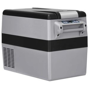 Mini Geladeira e Frigobar para carro Portátil Capacidade 42 Litros 12V 24V COSTWAY 23822 CYXY Cinza