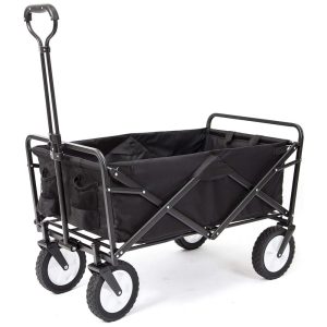 Carrinho Dobrável para Camping e Jardim Capacidade 70kg MAC SPORTS Preto