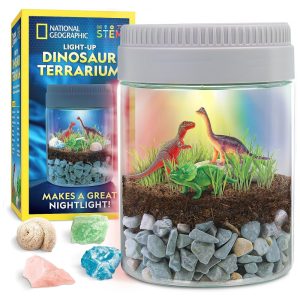 Kit de Terrário Iluminado Multicolorido de Dinossauros para Crianças National Geographic
